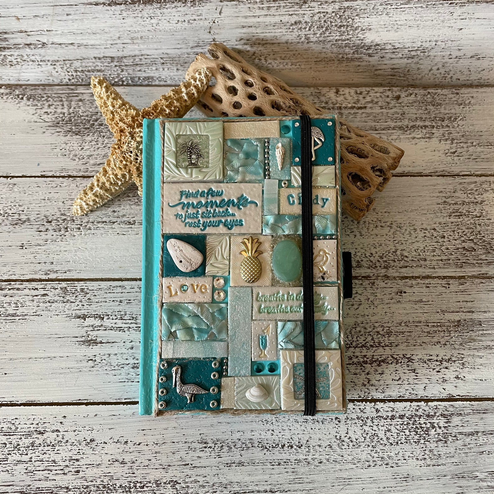 Beach Writing Journal Hardbound Coastal Sketchbook Etsy