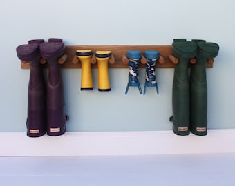 Oak Welly Rack