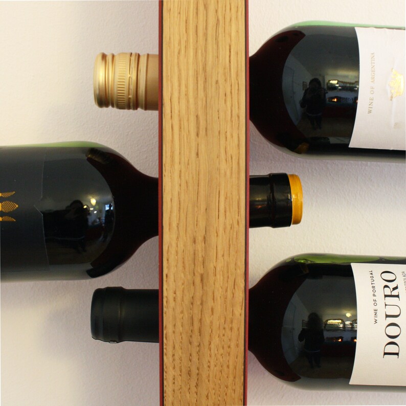 Wall Mounted Oak Wine Rack Etsy UK