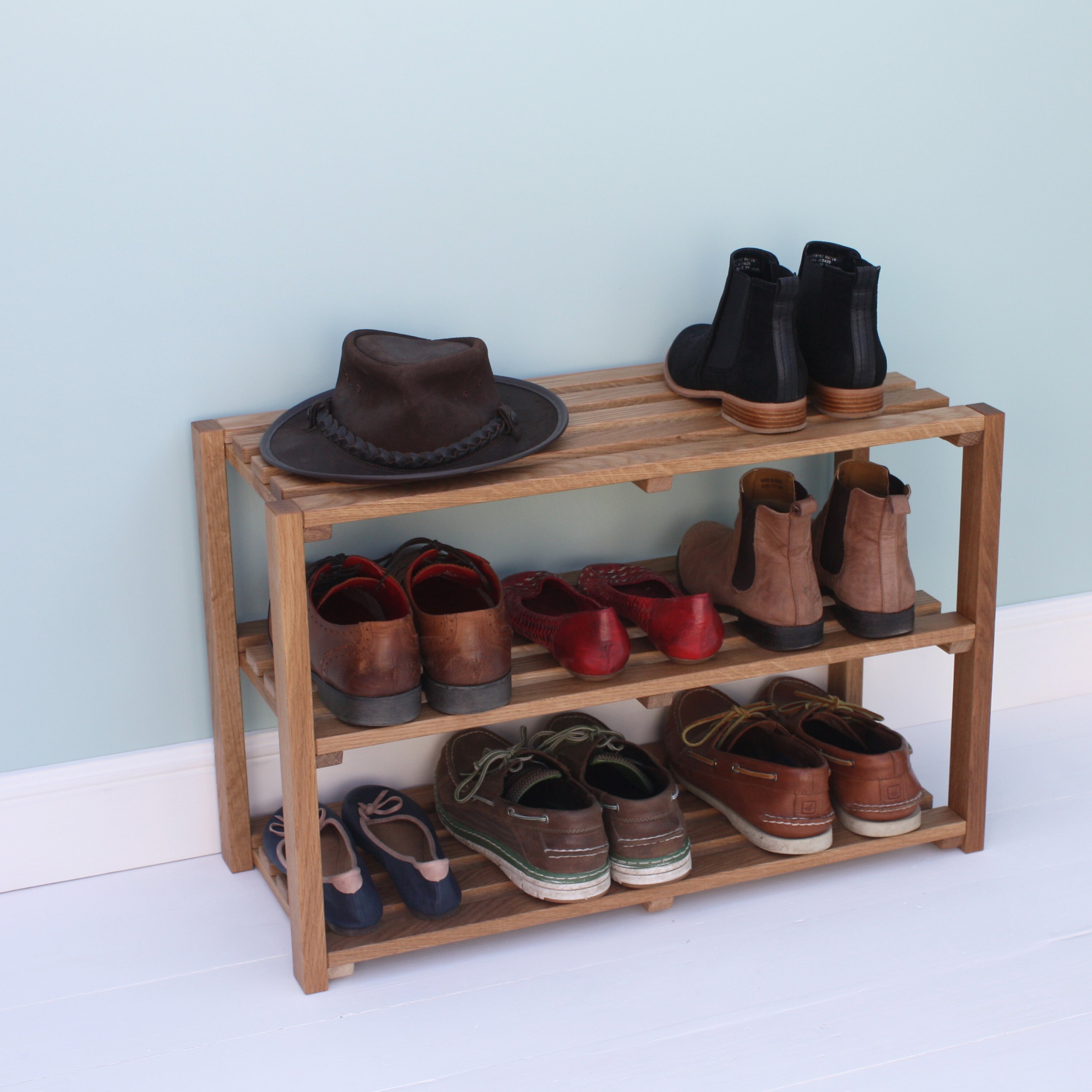 Oak Shoe Rack Etsy UK