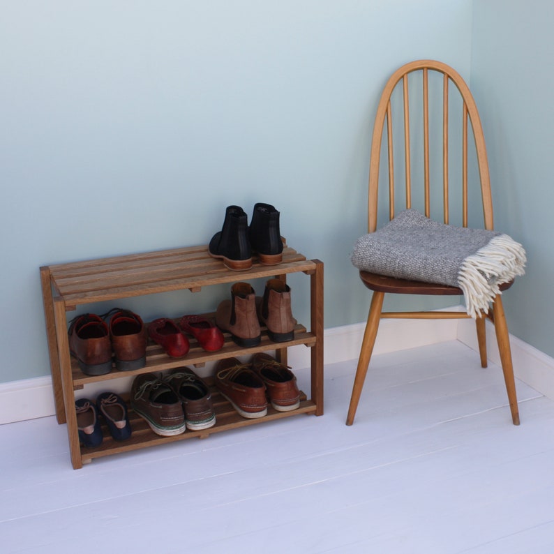 Oak Shoe Rack Etsy UK