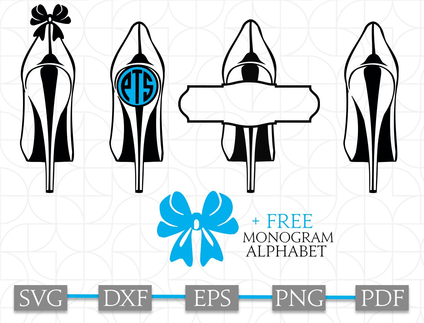 High Heels Cut File Circle Monogram Girly Fashion Svg Cricut Etsy