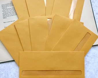 10 Windowed envelopes- kraft paper