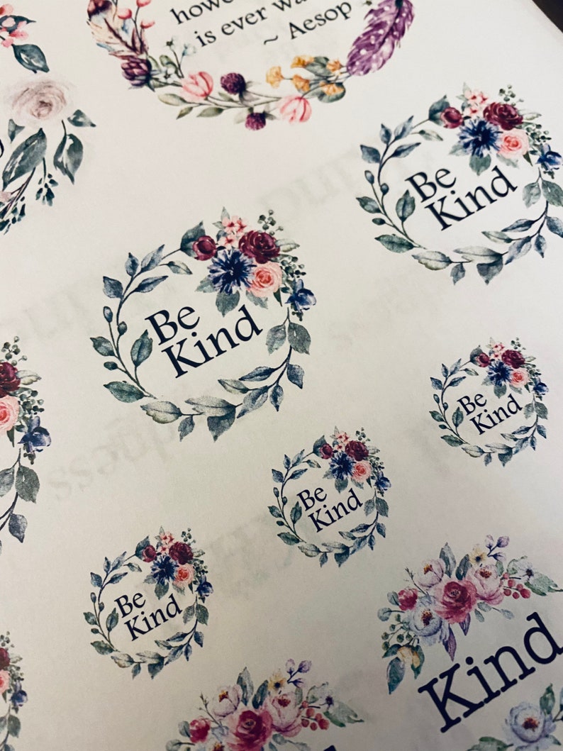 A Little Bit of Kindness Labels/quotes- Digital File - Etsy