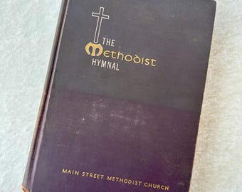 Vintage Methodist Hymnal, some damage  hardcover/used