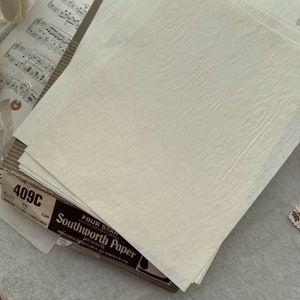 20 sheets of vintage onion skin paper- unique junk journal pages