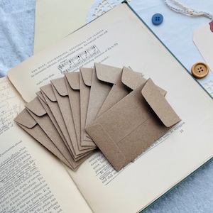 10 Small Coin Envelopes in colors