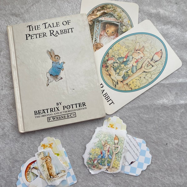 Beatrix Potter The Tale of Peter Rabbit journal kit with book playing cards clusters