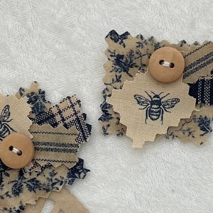 6 Bee Fabric Clusters for Bee Journal Junk Journal Crafting - Etsy