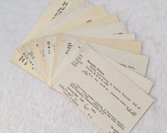 25 Vintage Library Card Catalog cards-journal card bases-ephemera