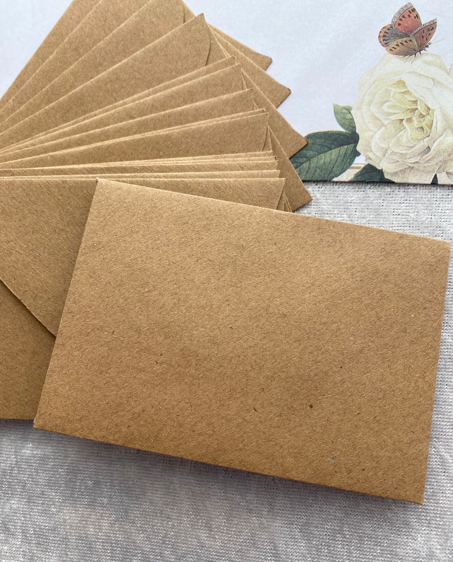15 Small Kraft Envelopes Etsy