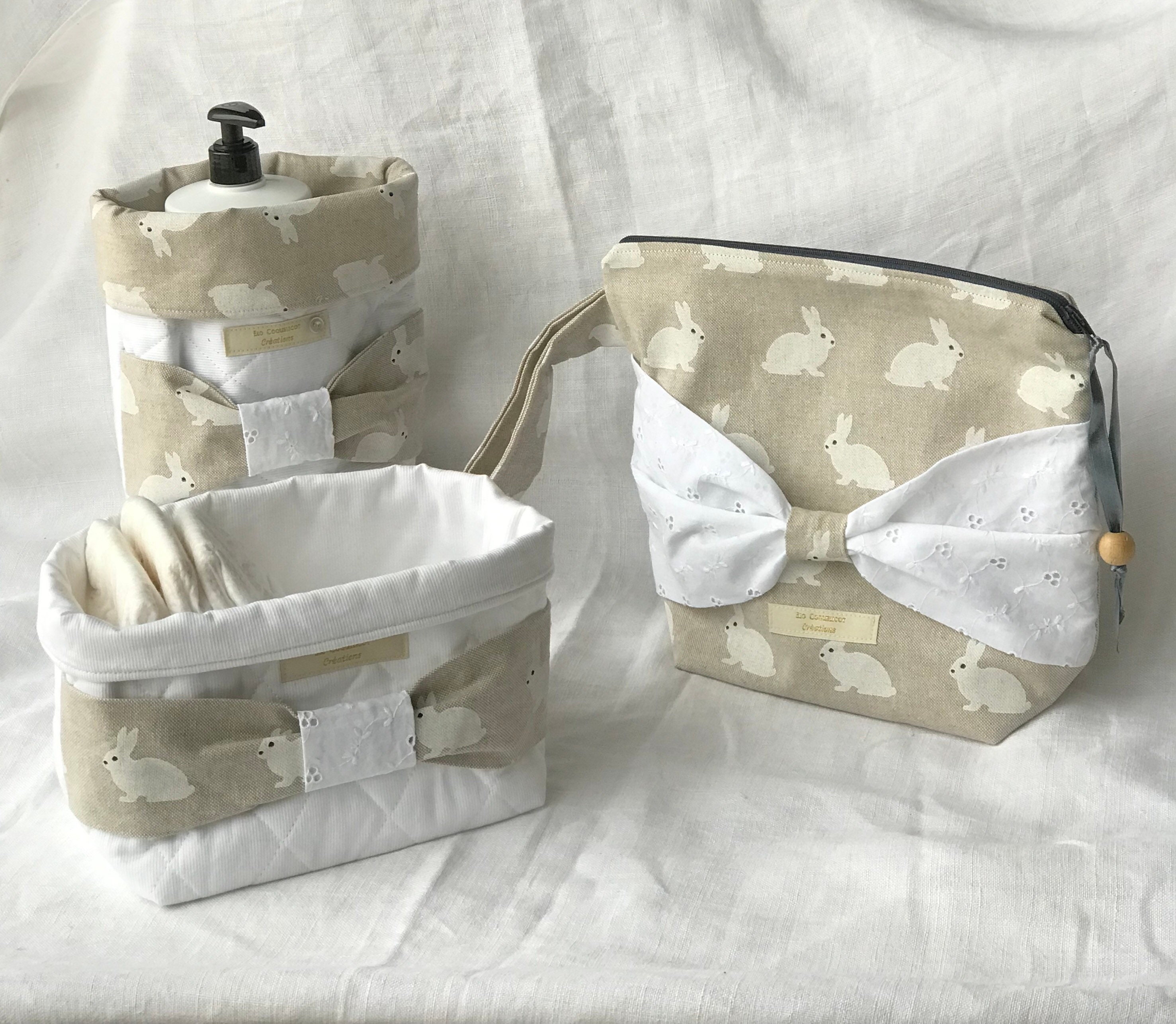 Rangement Bébé/Panière A Couches Trousse de Toilette Hochet Dentition