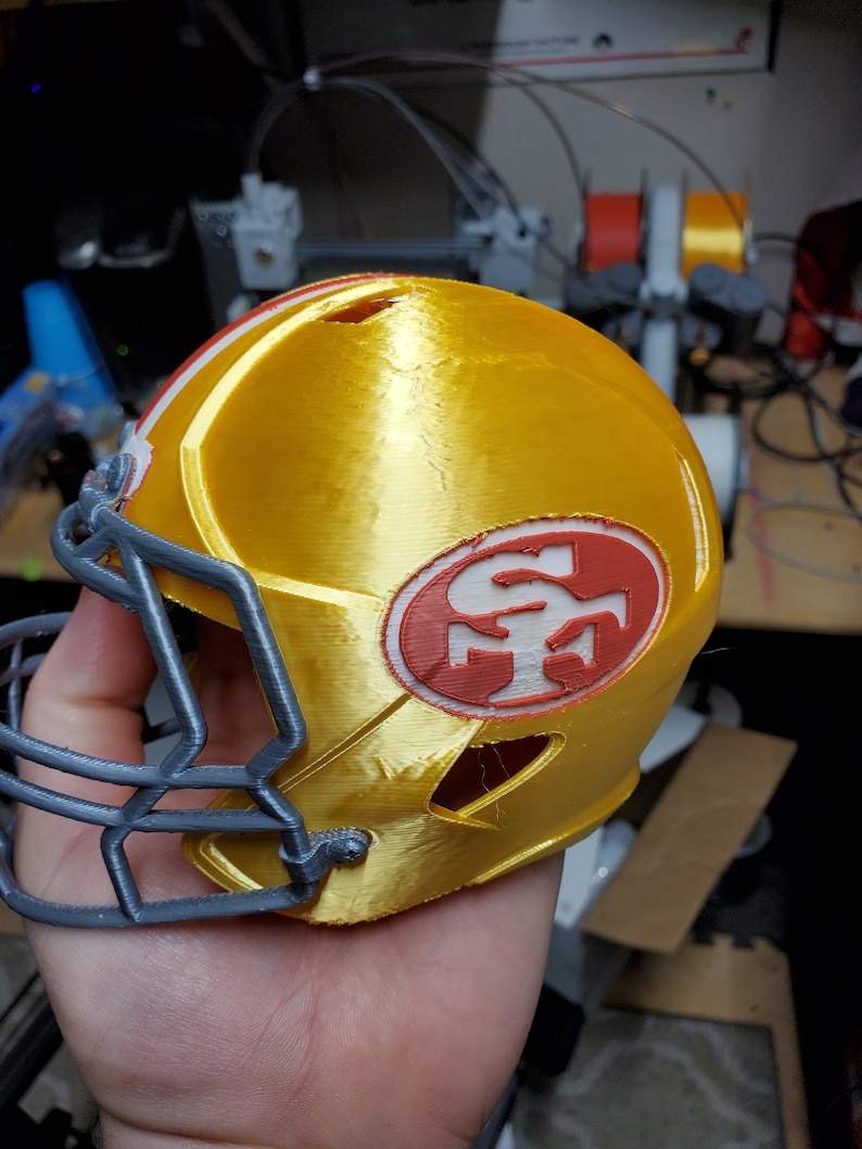 3d Printed Nfl Mini Helmets 25 Etsy