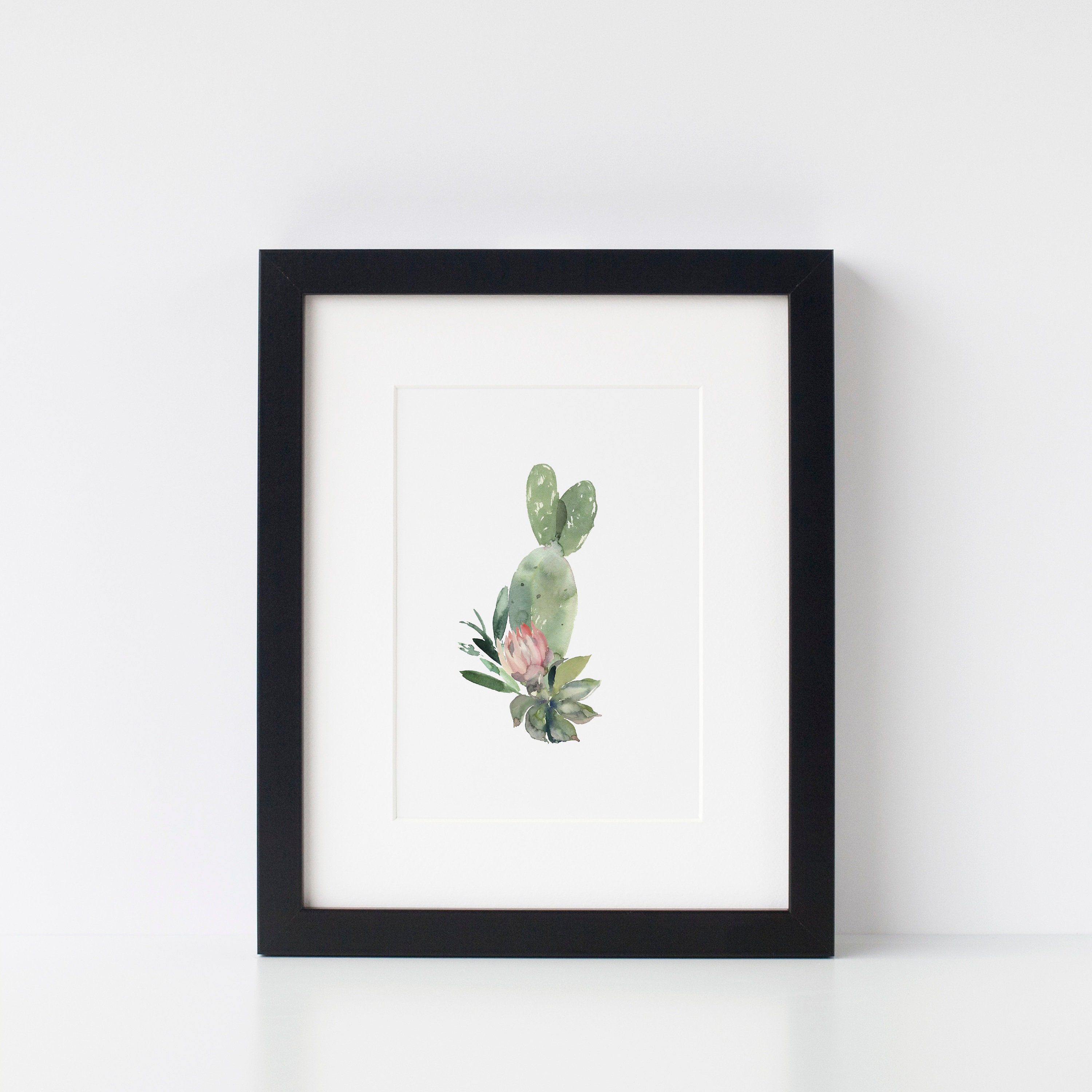 Floral Cactus Prints Set of 3 Cacti Wall Art Posters Cactus Etsy UK