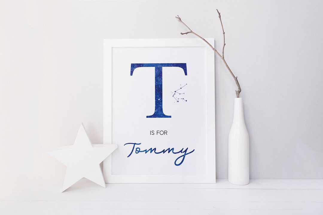 Custom Star Sign Nursery Print: Personalized Astronomy Wall Art ...