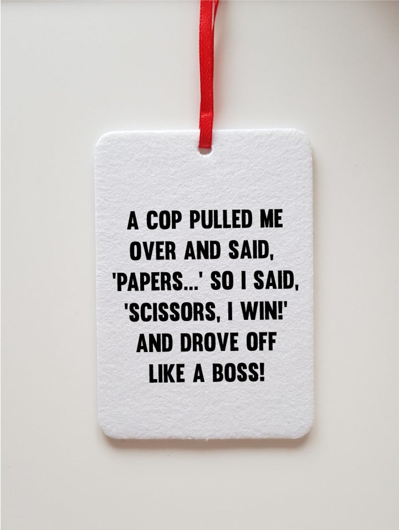 Cop pulled me over Quote Air Freshener can be fully Etsy