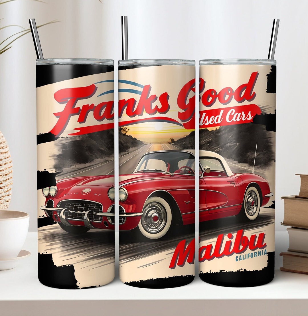 Corvette C2 Logo Repeat Pattern Carbon Tumbler 20oz main image 1