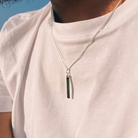 Green Tourmaline Necklace natural Etsy Australia
