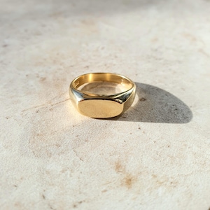 chevalière ovale | Horizon|Or vermeil et argent sterling