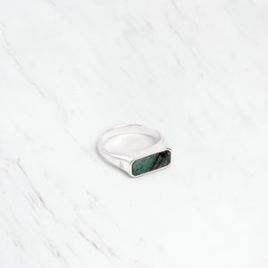 Emerald Sapporo Ring Gold Vermeil and Sterling Silver image 4