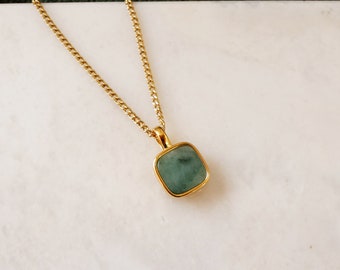 Ray Emerald Pendant|Gold Vermeil & Sterling Silver
