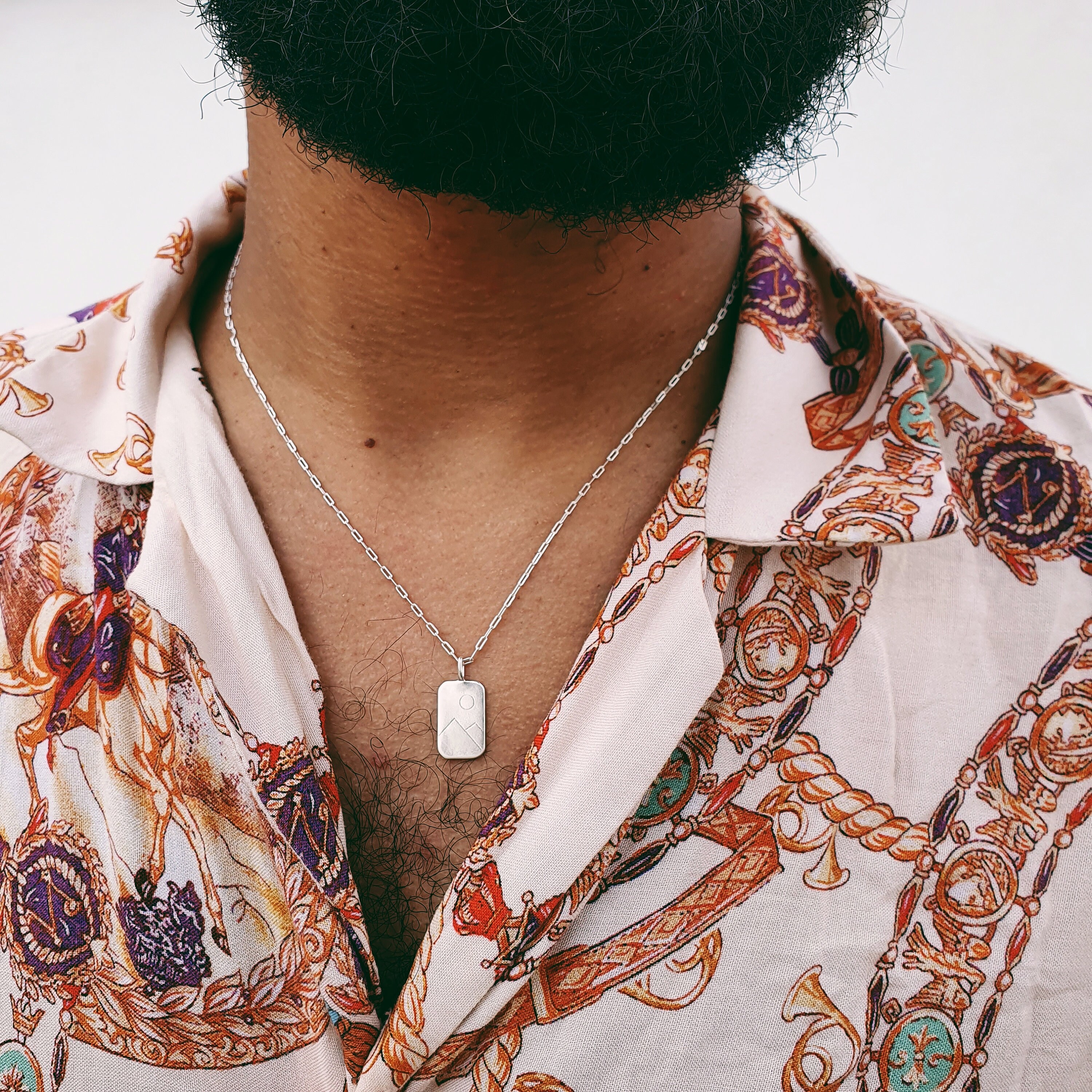 Mountains and Sun Necklace |Sterling Silver & Gold Vermeil