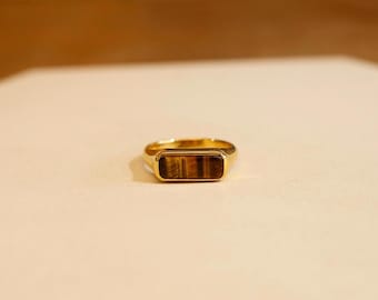 Tiger's Eye Sapporo Ring | Gold Vermeil and Sterling Silver