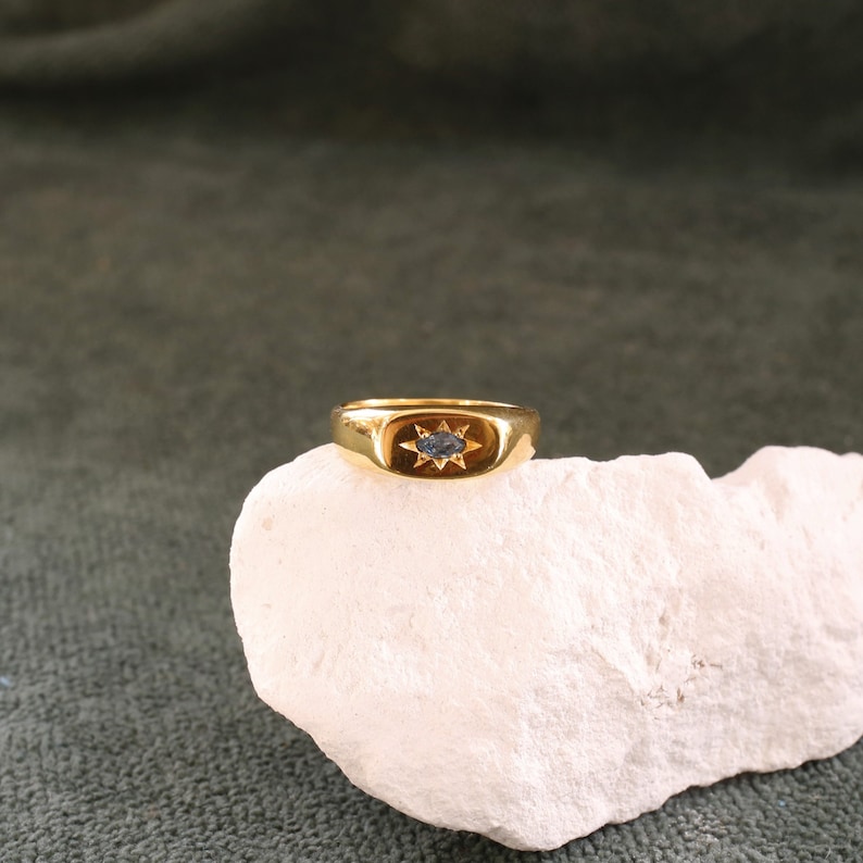 Star of the South Ring Gold Vermeil and Sterling Silver image 1