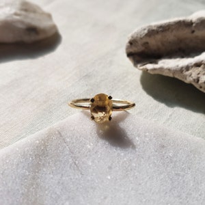 Imperial Topaz I Gold Vermeil&Sterling SilverMinimal Ring image 4