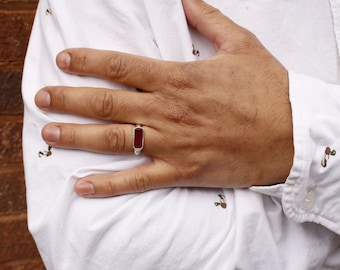 Ruby Sapporo Ring | Gold Vermeil and Sterling Silver