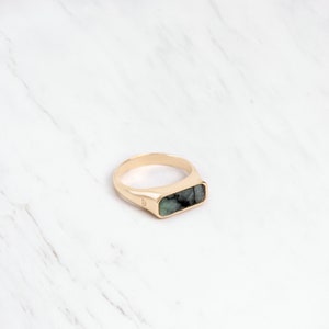 Emerald Sapporo Ring Gold Vermeil and Sterling Silver image 2