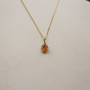 Round Imperial Topaz Necklace|Gold Vermeil & Sterling Silver