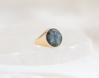 Emerald | Stella Ring | Gold Vermeil and Sterling Silver