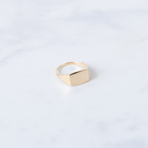 Signet Rectangular Ring | Gold Vermeil | Sterling Silver