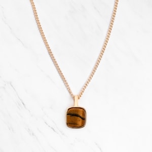 Ray Tiger's Eye Pendant|Gold Vermeil & Sterling Silver