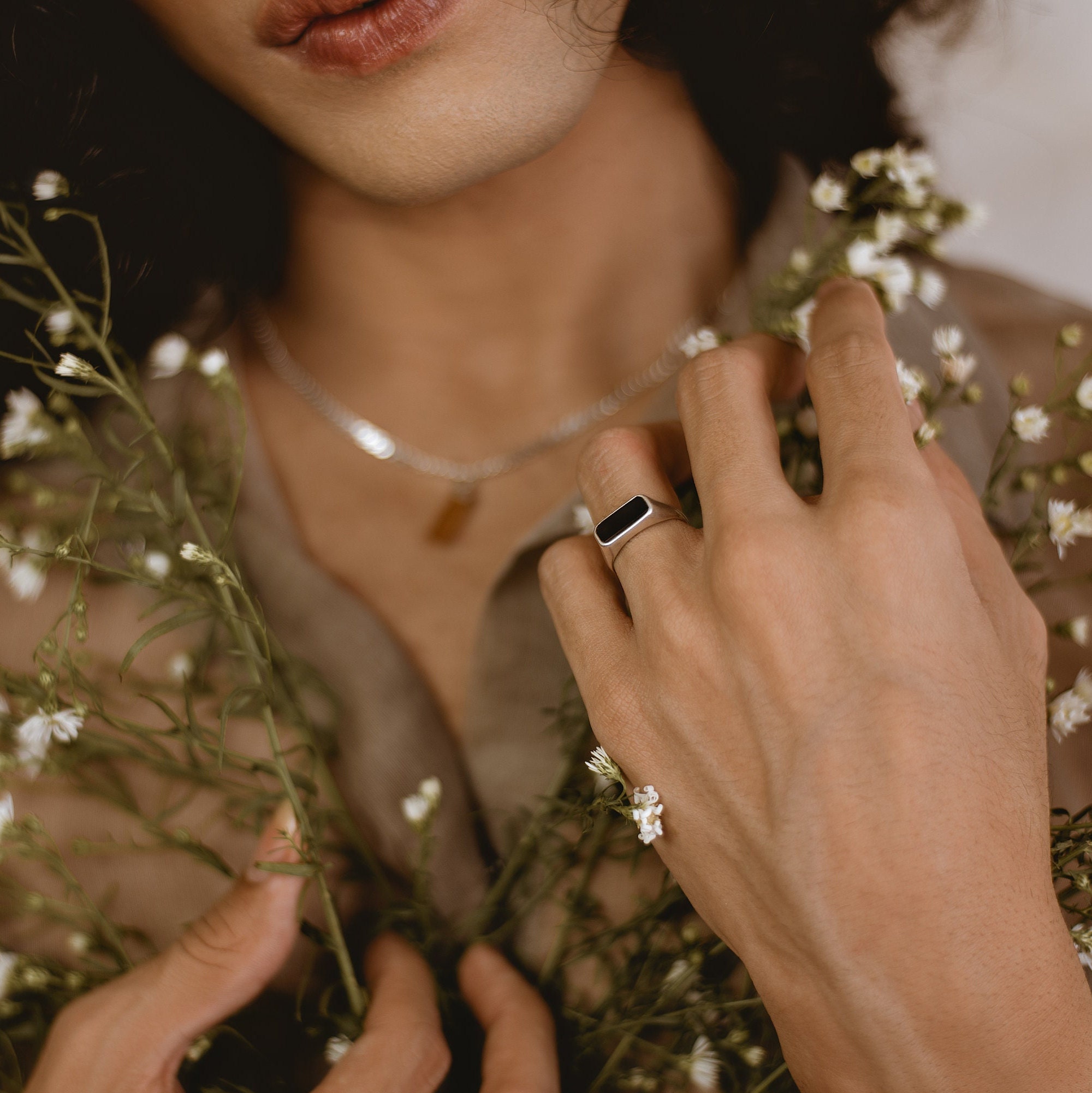 Onyx Sapporo Ring | Gold Vermeil and Sterling Silver - Etsy