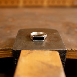 Anillo de ónix Sapporo / Oro vermeil y plata de ley