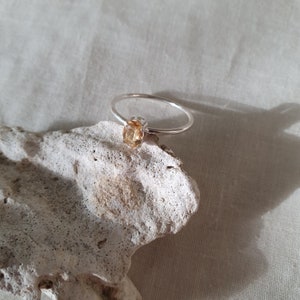 Imperial Topaz I Gold Vermeil&Sterling SilverMinimal Ring image 5