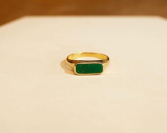 Jade Sapporo Ring | Gold Vermeil and Sterling Silver