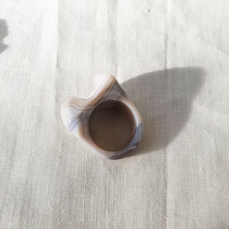 Protection Jewellery White Agate I Crystal Ring