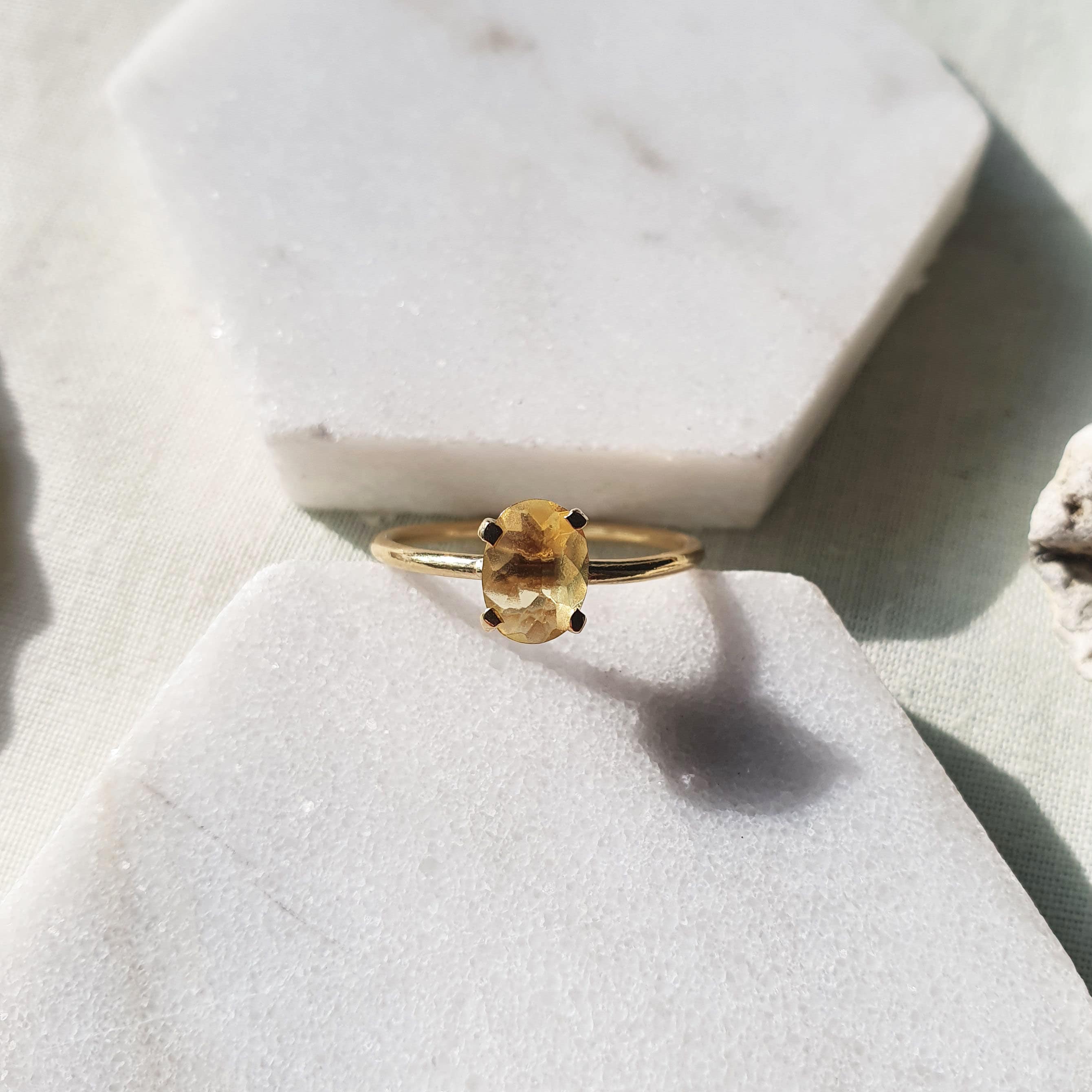 Imperial Topaz Stackable Ring I Gold Vermeil & Sterling Silver