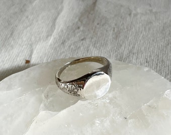 Signet Rustic/Sterling Silver