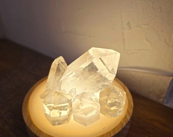 Clear Quartz Cluster Lamp and 3 Cristal Class AA