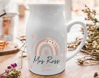 Personalised teacher gift, Teacher vase, Teacher jug, Teacher gift, Thank you teacher