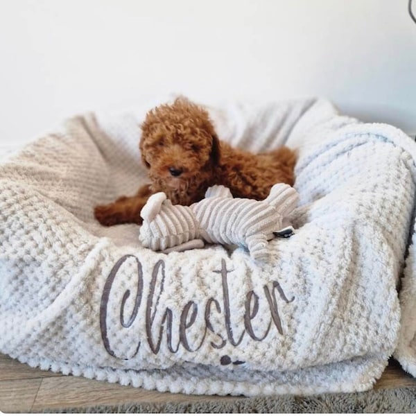 Personalised pet blanket, Personalised dog blanket, Personalised puppy gift