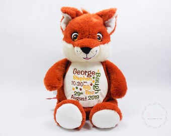 personalised fox teddy
