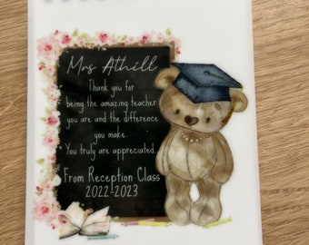 Personalised A6 Leavers book, year 6 leavers gift, nursery graduation book, personalised teacher gift