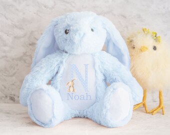 Personalised Blue Bunny, Personalised Easter Gifft, Personalised Toy, Personalised Teddy, Personalised Baby Gift, Personalised Keepsake