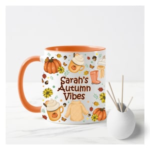 Personalised Autumn Mug, Cosy Winter Hot Chocolate Gifts, Mugs For Movies, Custom Fall Coffee Mug, Gift For Her , Custom Tea Mug