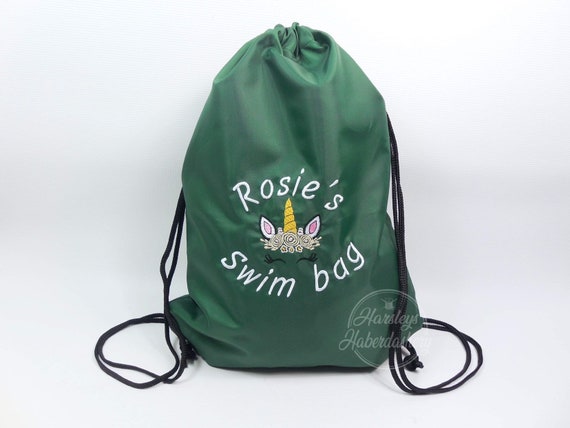personalised swimming towel and bag